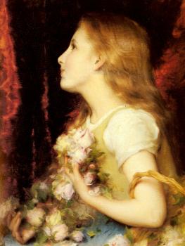 埃蒂安 阿道夫 皮奧特 A Young Girl with a Basket of Flowers 埃蒂安 阿道夫 皮奧特 A Young Girl with a Basket of Flowers